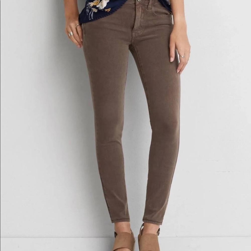 American Eagle 360 Super Stretch Brown Jegging